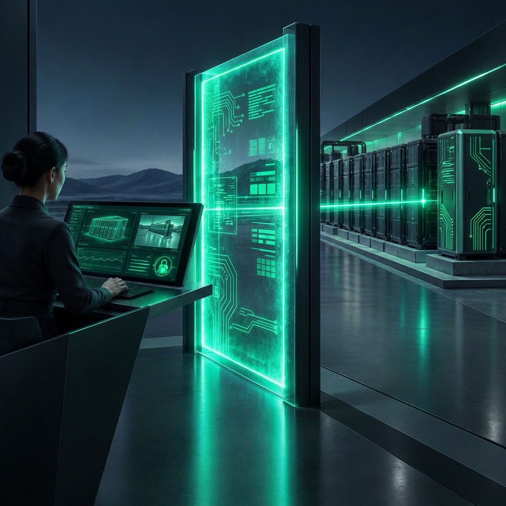 Abstraktes Saiflow Secure Remote Access-Konzept; kein Anbieter-Screenshot